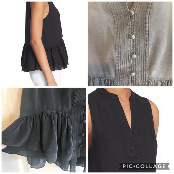 Elizabeth and James Zoe Silk Peplum Top small - Picture 5 of 8